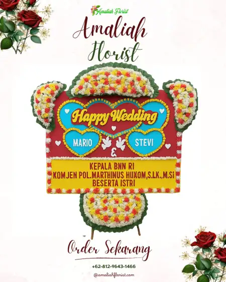 Papan Bunga Pernikahan Slawe